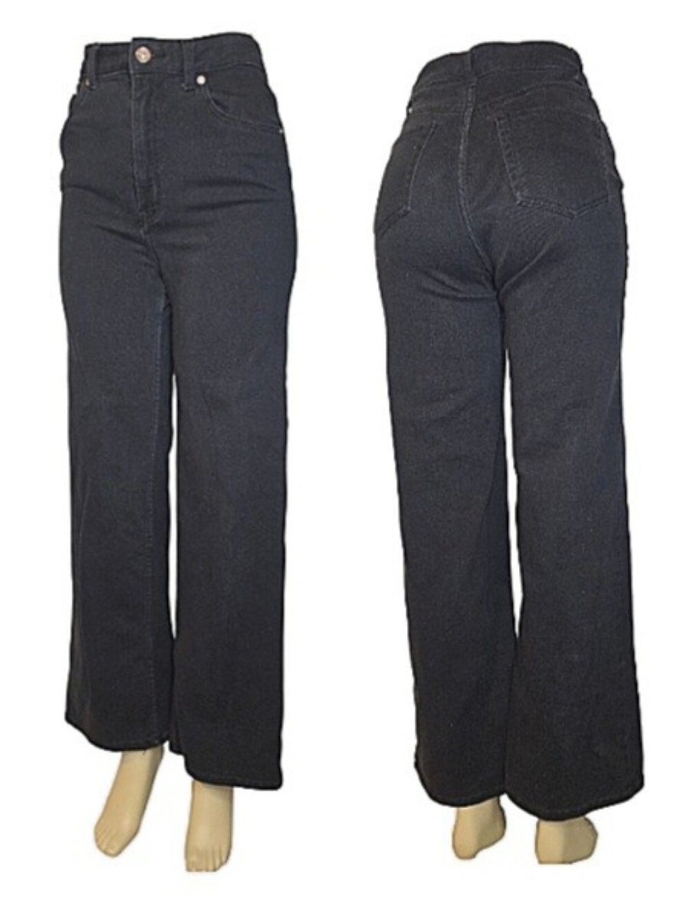 H&M Divided Black Denim High-Waisted Jeans Size 4